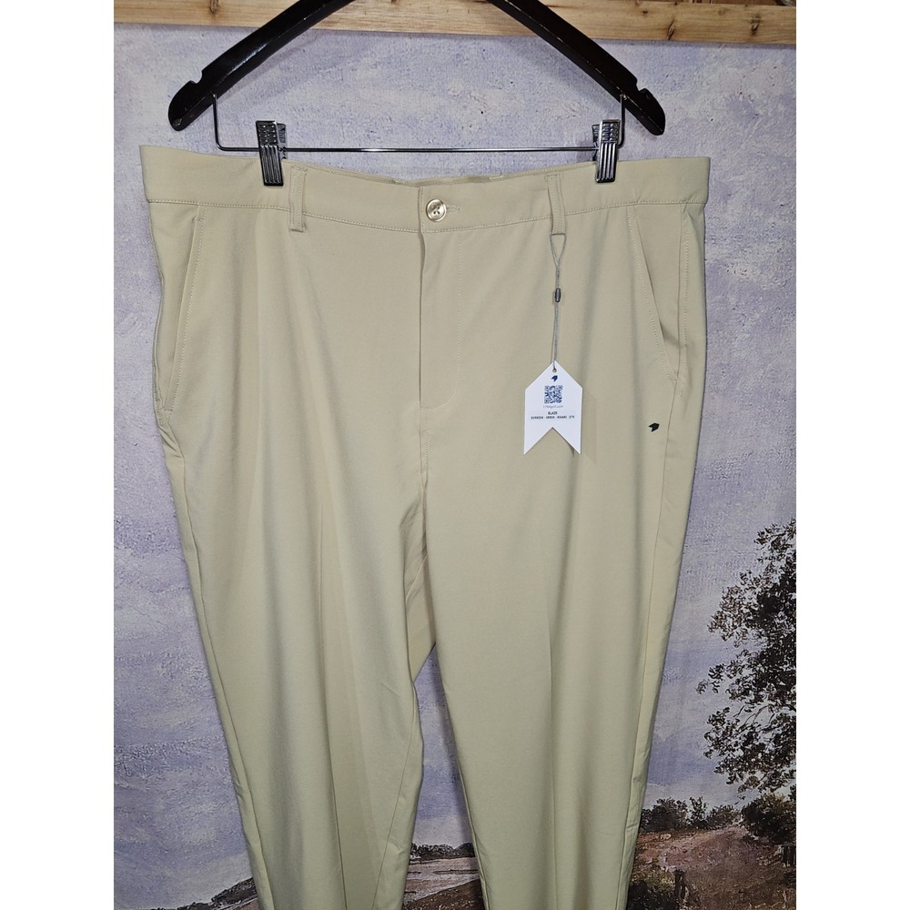 1764 Performance Golf Pants Mens 38x32 Beige Chino Lightweight Casual Outdoor